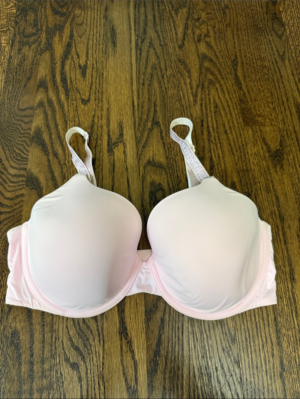 Light Pink T-shirt lightly lined full coverage Bra with Adjustable Straps